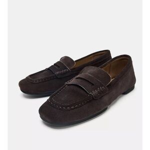 Zara Women's split leather Loafers